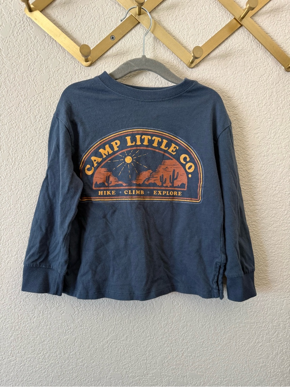 Camp Little Co. Kids' Navy Long-Sleeve Graphic Tee
